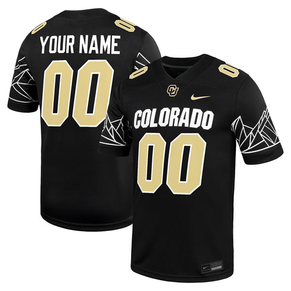 Mens Youth Colorado Buffaloes Custom 2024 XII F.U.S.E. Limited Black Yellow College Football Game Jersey