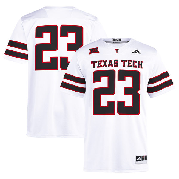 Texas Tech Red Raiders Custom Adidas 2025 White College Football Game Jersey