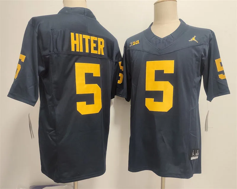 Michigan Wolverines #5 Savion Hiter Navy F.U.S.E. Limited College Football Game Jersey