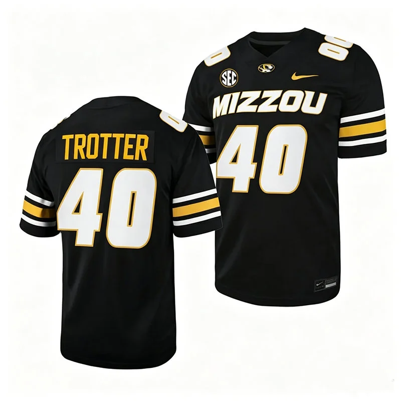 Missouri Tigers #40 Josiah Trotter Black College Football Game Jersey