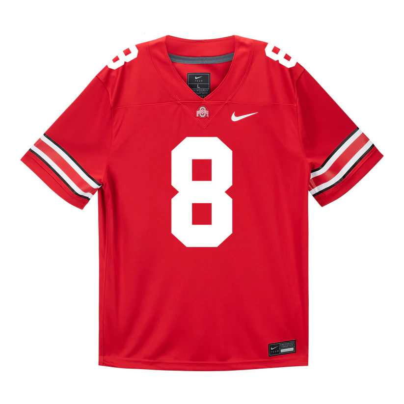 Ohio State Buckeyes #8 Arvell Reese 2025 Scarlet Nike F.U.S.E. Limited College Football Game Jersey Ohio State Buckeyes #8 Arvell Reese 2025 Scarlet Nike F.U.S.E. Limited College Football Game Jersey
