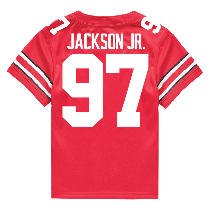 Ohio State Buckeyes #97 Kenyatta Jackson Jr. 2025 Scarlet College Football Game Jersey Ohio State Buckeyes #97 Kenyatta Jackson Jr. 2025 Scarlet College Football Game Jersey