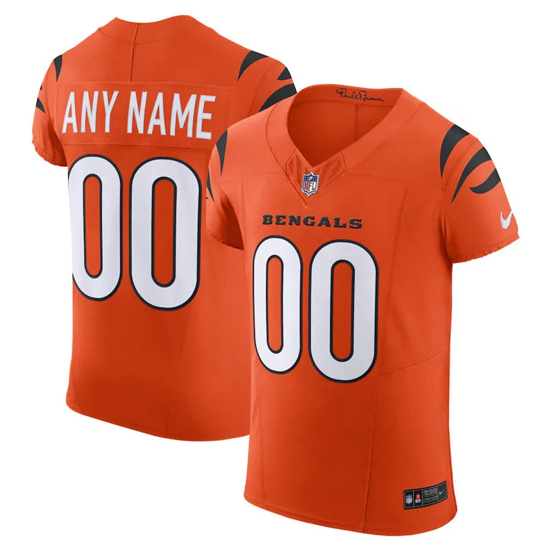 Cincinnati Bengals Custom Nike Orange Alternate Vapor F.U.S.E. Limited Jersey