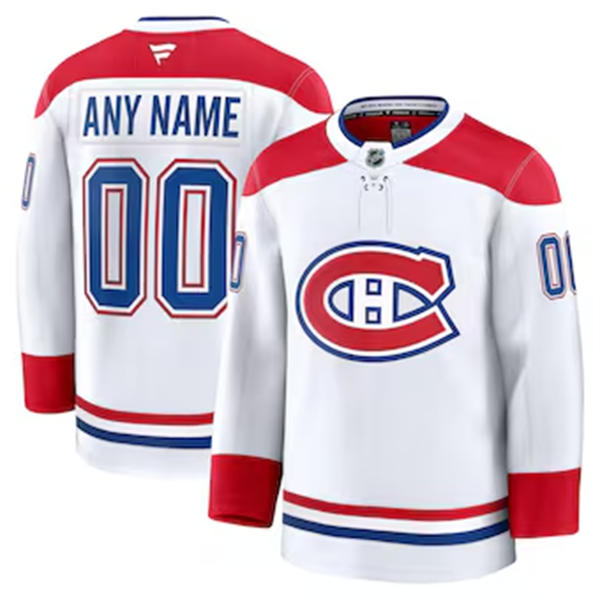 Womens Montreal Canadiens adidas White Away Custom Jersey