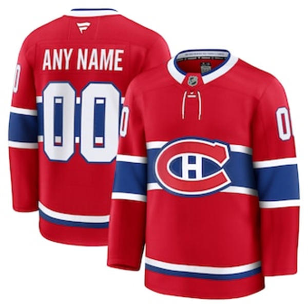 Youth Montreal Canadiens Stitched adidas Red Authentic Custom Jersey
