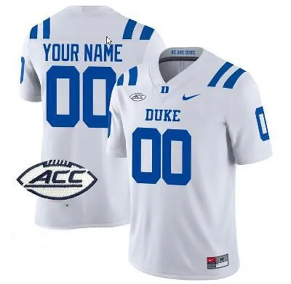 Duke Blue Devils Custom White Nike College Football Jersey
