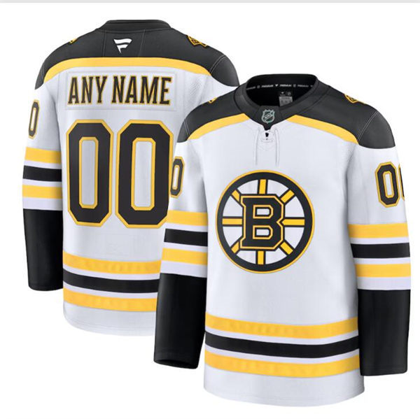 Men's Boston Bruins Fanatics Away White Premier Player Jersey