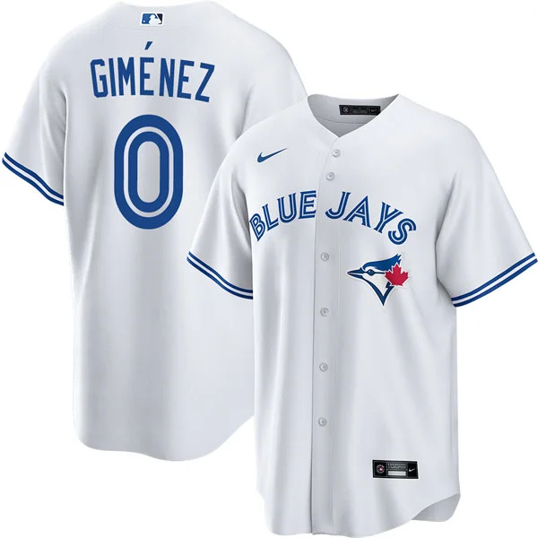 Mens Toronto Blue Jays #0 Andres Gimenez Nike White Home Limited Player Jersey