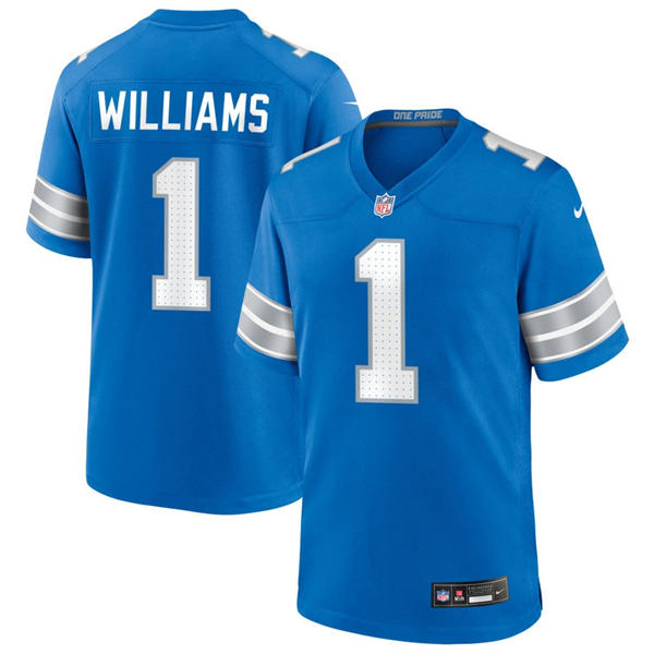 Youth Detroit Lions #1 Jameson Williams Nike Blue Limited Jersey