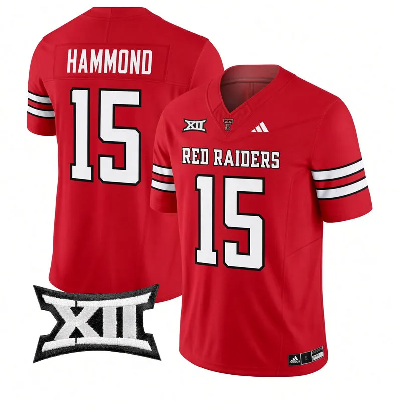Texas Tech Red Raiders #15 Will Hammond 2025 Red Football Game Jersey Texas Tech Red Raiders #15 Will Hammond 2025 Red Football Game Jersey