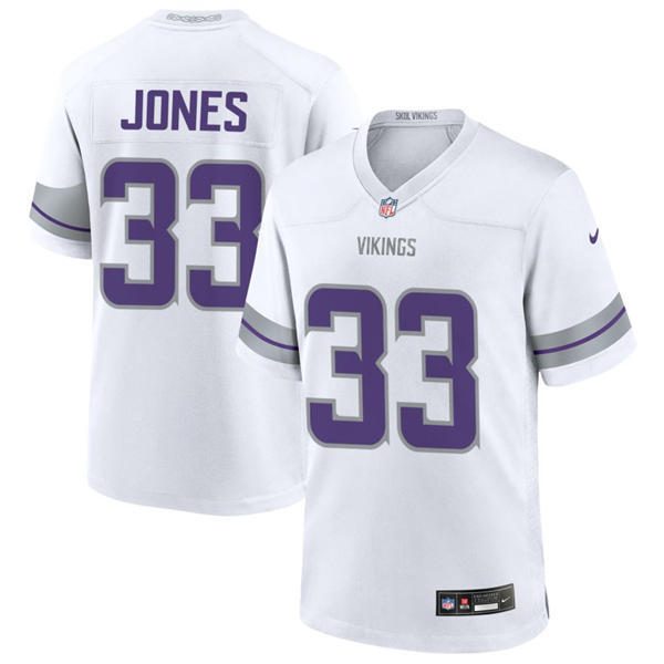 Youth Minnesota Vikings #33 Aaron Jones Nike White Alternate Vapor F.U.S.E. Winter Warrior Limited Jersey