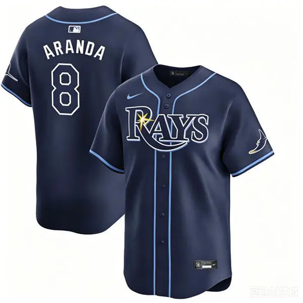 Mens Tampa Bay Rays #8 Jonathan Aranda Nike Navy Alternate Limited Jersey
