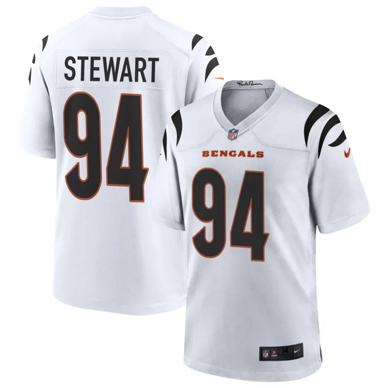 Women's Cincinnati Bengals #94 Shemar Stewart Nike White Away Limited Jersey