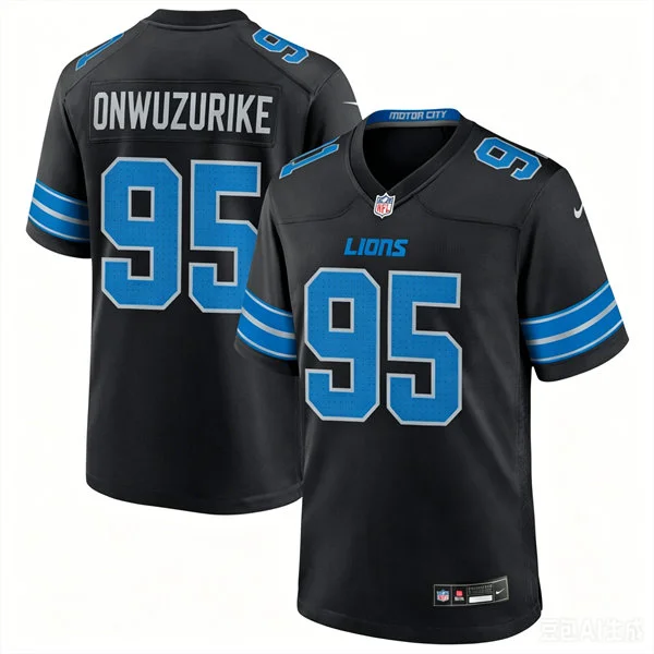 Womens Detroit Lions #95 Levi Onwuzurike Black 2nd Alternate Limited Jersey