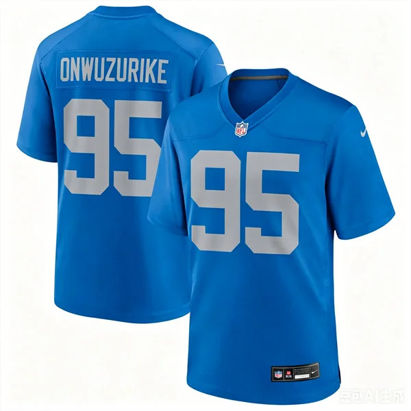 Womens Detroit Lions #95 Levi Onwuzurike Nike oyal Alternate Retro Limited Jersey