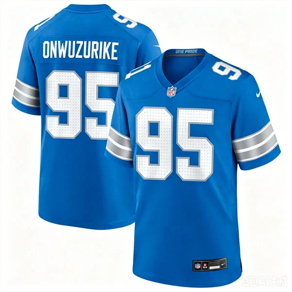 Youth Detroit Lions #95 Levi Onwuzurike Nike Blue Limited Jersey