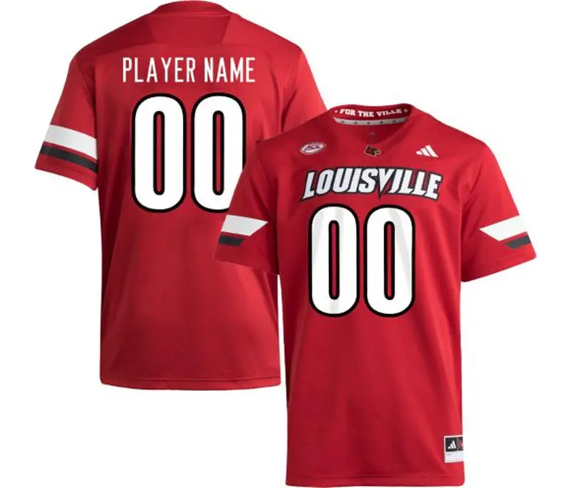 Louisville Cardinals Custom 2025 Red Home Football Uniform Jersey
