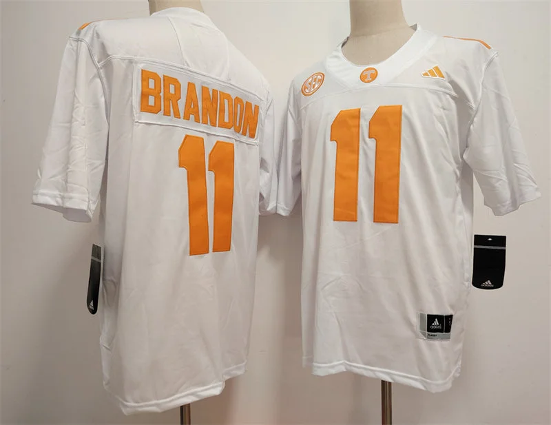 Tennessee Volunteers #11 Faizon Brandon 2026 Adidas White Football Game Jersey