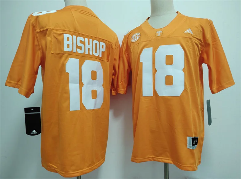 Mens Tennessee Volunteers #18 DeSean Bishop 2026 Adidas Orange Football Game Jersey