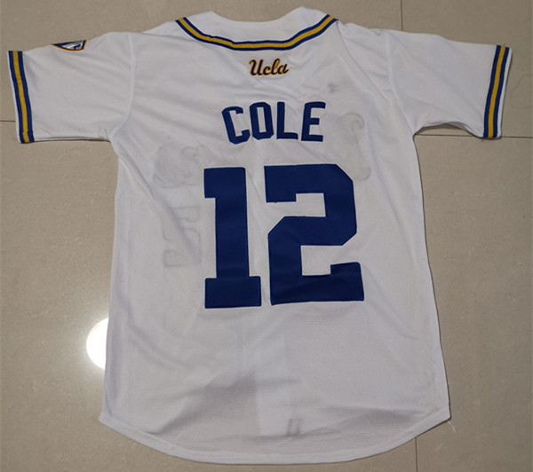 Men's UCLA Bruins #12 Gerrit Cole White Under Armour College Baseball Jersey Men's UCLA Bruins #12 Gerrit Cole White Under Armour College Baseball Jersey