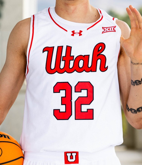 Utah Utes custom 2025-26 XII White college basketball game Jersey