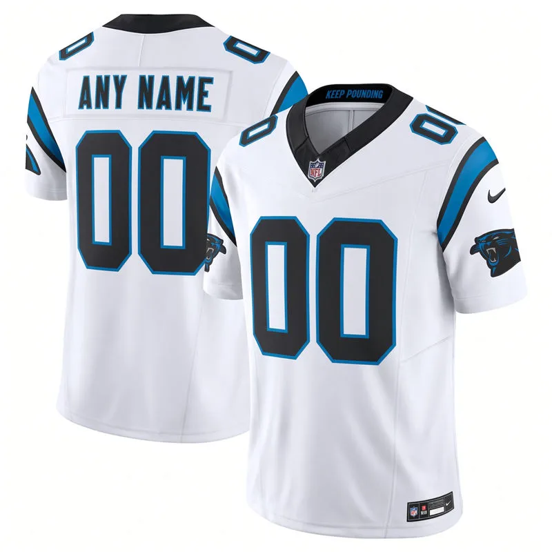 Carolina Panthers Customized Nike White Vapor F.U.S.E. Limited Jersey