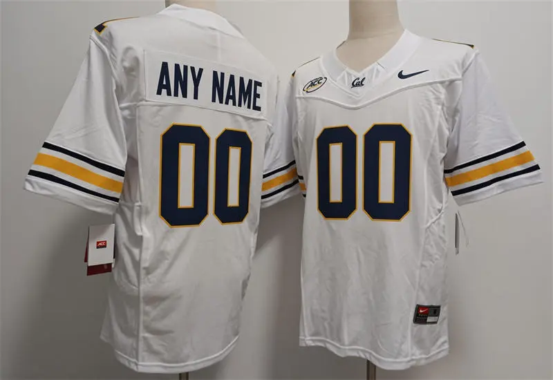 California Golden Bears Custom ACC White Football Game Jersey