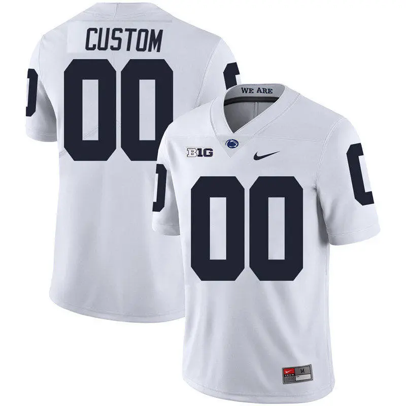 Penn State Nittany Lions Custom Big 10 Nike White Personalized College Football Jerseys