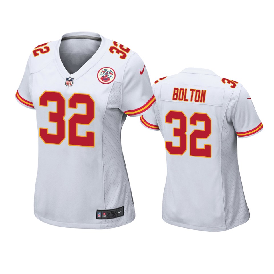Womens Kansas City Chiefs #32 Nick Bolton Nike White Limited Jersey