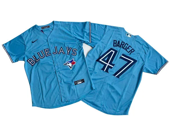 Mens Toronto Blue Jays #47 Addison Barger Nike Powder Blue Alternate Limited Player Jersey