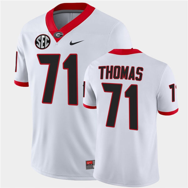 Andrew Thomas Georgia Bulldogs Men's Jersey - #71 NCAA White Limited Away