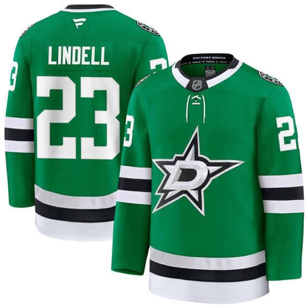 Men Dallas Stars #23 Esa Lindell Fanatics Home Kelly Green Player Jersey