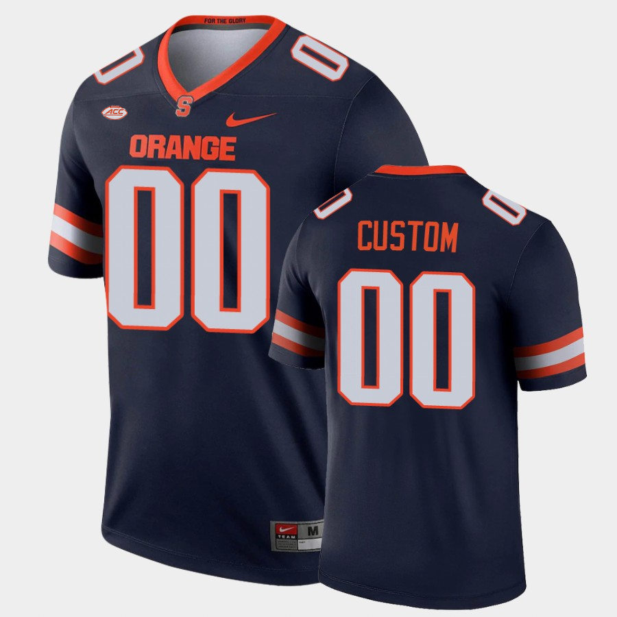 Syracuse Orange Custom Nike Navy Football Game Jersey