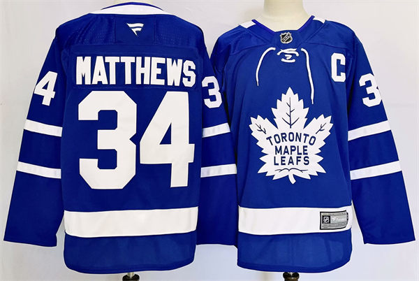 Mens Toronto Maple Leafs #34 Auston Matthews Fanatics Home Blue Player Jersey
