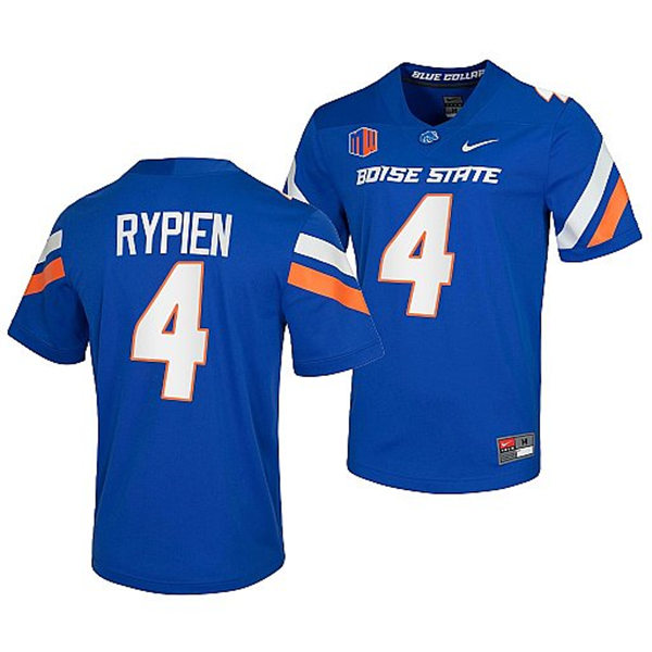 Mens Boise State Broncos #4 Brett Rypien Nike Royal College Football Jersey